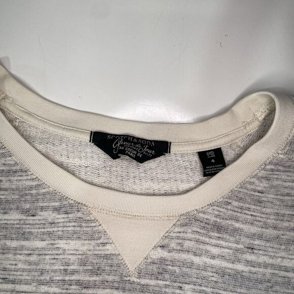 Scotch & Soda Men’s Heather Gray Crewneck Pullover Sweatshirt Cotton XL - Picture 3 of 9